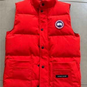 Canada Goose Red and Gray Puffer Jacket